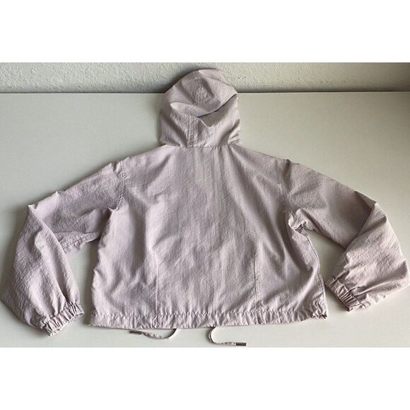 PULL & BEAR Windbreaker Full Zip Hooded Dusty Rose Jacket Women’s Sz S - Picture 12 of 15